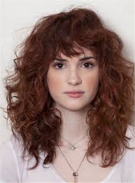 Dark mid length hairstyle with green bangs. 20 Best Super Look Curly Hair With Bangs 2020 2hairstyle