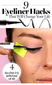 Hold your eyeliner so that the tip is flat and not straight. 9 Eyeliner Tricks That Will Change Your Life Or At Least Save You Time Glamour