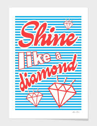 Shine Like A Diamond Playing With Stripes Series Art Print By Alma Studio Numbered Edition From 24 9 Curioos Giclee Art Print Funny Wall Art Art Prints