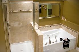 Corner Tub With Shower Surround Our Semi Frameless Shower Enclosure With Glass To Glass Corne Bathrooms Remodel Frameless Shower Enclosures Corner Tub Shower