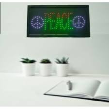 Installation of our lighted panel signs is easy using the included aluminum angle brackets that mount to the wall. Lighted Peace Sign Wayfair