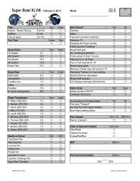 printable superbowl prop betting sheet in 2019 superbowl