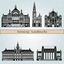 Die besten antwerpen tipps für sehenswürdigkeiten, shopping sowie frühstück, fritten hier kommen meine antwerpen tipps für 23 tolle sehenswürdigkeiten, läden, restaurants und cafés. Antwerpen Sehenswurdigkeiten Und Monumente Auf Blauem Hintergrund Isoliert Lizenzfrei Nutzbare Vektorgrafiken Clip Arts Illustrationen Image 43845767