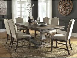 Dining table and chairs 4 6 set wooden legs retro dining room chair grey kitchen. Millennium Johnelle D776 55t 55b 6x01 7 Pc Dining Room Ext Table And 6 Uph Side Chairs Set Sam Levitz Outlet Dining 7 Or More Piece Sets