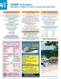 St Thomas And St John Ferry Schedules To San Juan Ferry St Croix Transportation Services