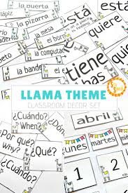 Llama Classroom Decor Bundle For Spanish Class Spanish Classroom Decor Spanish Classroom High School Spanish