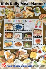 Kids Daily Meal Snack Planner Etsy In 2020 Easy Healthy Lunch Recipes Meal Prep Clean Eating Easy Healthy Lunches