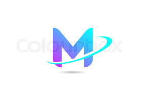 Egal ob lustige motive, großartige sprüche oder einfach nur ein richtig tolles design. Pink Blue M Alphabet Letter Logo Icon Stock Vector Colourbox
