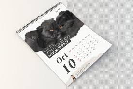 Large Wall Calendar Mockup Pack With Images Large Wall Calendar Large Wall Wall Calendar
