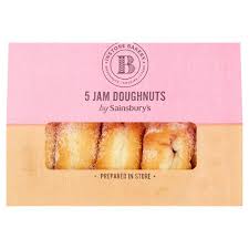 Sainsbury S Jam Doughnuts Pack X5 Sainsbury S