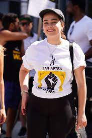 Mary Mouser - SAG-AFTRA and WGA Strike in Los Angeles 08042023 •  CelebMafia