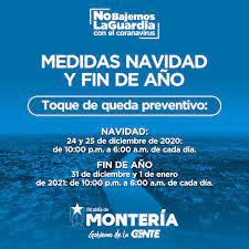 Estará prohibido el uso de vehículos particulares. Monteria Estara Con Toque De Queda Preventivo En Navidad Y Fin De Ano Larazon Co