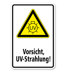Warnschild Vorsicht Uv Strahlung