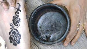 عمل الخظاب اليمني في المنزل how to make yemeni khezab or natural black henna black henna iron pan henna