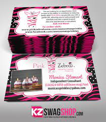 Beauty business cards simple business cards business ideas pink plates white leaf nail studio beauty logo standard business card size card templates. Pink Zebra Business Cards Style 2 Kz Swag Shop