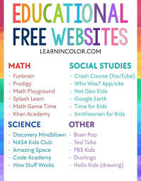 Educational Environment Tips For At Home Learning In 2020 Educational Websites For Kids Free Educational Websites Learning Websites For Kids
