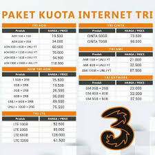 Berikut beberapa cara daftar paket internet 3 terbaru: Paket Data Internet Kuota Tri 3 Three Aon 4g Lte Cinta Getmore 33gb 66gn 1gb 2gb 3gb Shopee Indonesia