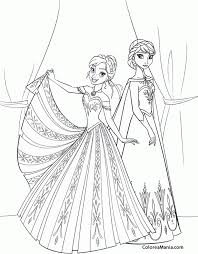 Ana Y Elsa Para Colorear