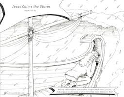 Jesus calms the storm coloring pages. Jesus Calms The Storm Teach Us The Bible