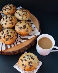 Bakery Style Chocolate Chip Muffins Video Recipe Chocolate Chip Muffins Chocolate Chip Muffin Recipe Desserts