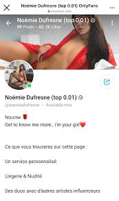 TW Pornstars - Noemie Dufresne. Twitter. Je ne peu pas vous décrire ce que  je fait sur of sur mon. 1:36 PM - 28 Apr 2021