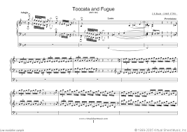 Bach Toccata And Fugue In D Minor Piano Sheet Music Johann Sebastian Bach Toccata And Fugue In D Minor Bwv 565 Muzyka Noty