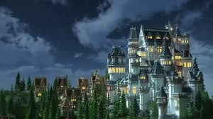 Even though it is a block game . Creepy Castle Minecraft