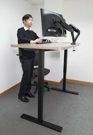 I debunk negative feedback of stand up computer desks and tell you what to look for. Manually Adjustable Standing Desk With Hand Crank Without Wooden Top Ergoshopping India