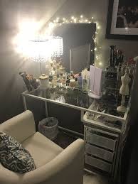 Diy Vanity With Ikea Table Vittsjo Mirror Fullen Drawers Lennart Rug Tejn Chair Tullsta Makeup Drawers Amazo Wohnung Haus Deko Schlafzimmer Design