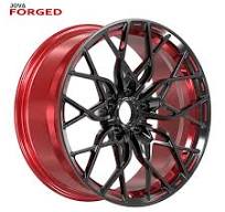 China Car Sport Rim Malaysia Brushed 20 Inch Rims Black Red Alloy Wheel