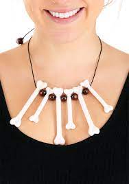 Womens White Bone Necklace