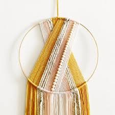 Featuring three abstract designs, this wall art is both customizable and decorative. 13 X 19 Boho Wall Hanging Medium Size Macrame Wall Etsy