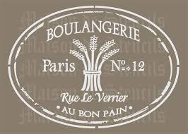 Euro Stencil Design Paris Boulangerie Label French Used For Burlap Pillows French Stencil Stencil Designs French Typography