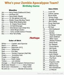 Zombie Apocalypse Birthday Game Zombie Apocalypse Team Zombie Apocolypse Zombie Apocalypse