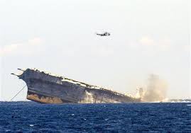 Carrier sunk in final resting place