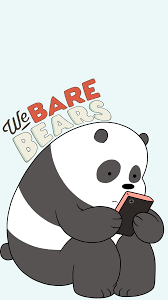 pin oleh april c di ʕ ᴥ ʔ we bare bears wallpaper lucu imut beruang panda
