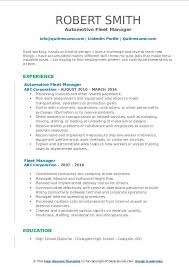 Sales consultant (fleet) ( hyundai automobiles ) job location: Fleet Manager Resume Samples Qwikresume