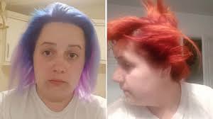 Only the wealthiest people shoulder length purple hair and your blue eyes! Woman Devastated When Hair Turns Blue And Snaps Off After Too Much Bleach Metro News