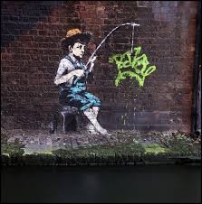 banksy バンクシーのアート 壁画 イラストアート