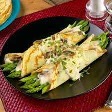 Asparagus And Mushroom Filled Crepes Stuffed Mushrooms Asparagus And Mushrooms Food