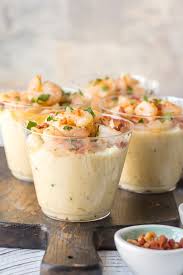 Shrimp And Grits Appetizer Cups Garlic Butter Shrimp And Grits Recipe