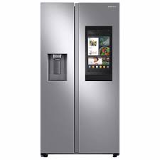 Most residential standard refrigerators range from 23 to 36 in. Samsung 22 Cu Ft Counter Depth Side By Side Refrigerator With Family Hub Costco
