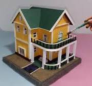 DIORAMA ! Building 2 Storey DIY Victorian Cardboard Scale House Model |  Miniature Cardboard House !