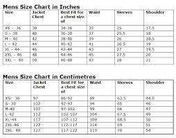 Mens Chest Size Chart Uk Prosvsgijoes Org