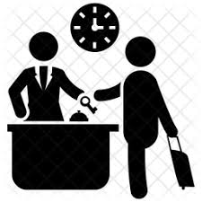 hotel reception icon of glyph style available in svg png eps ai icon fonts hotel reception icon