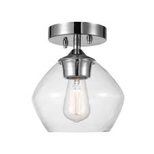 Room inspirations · new season, new arrivals · tips + ideas 1 Light Harrow Semi Flush Mount Ceiling With Clear Glass Shade Chrome Globe Electric Target