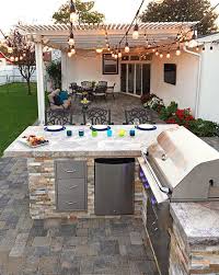 The fresh air and hot grill have a way of conjuring a vacation mood — even if you are only. 51 Cool Outdoor Barbeque Areas Digsdigs