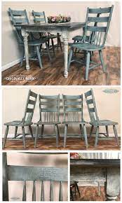 Dining Table And Chairs Done In Chalk Paint By Annie Sloan In Old White Chateau Grey Duc Chalk Paint Kitchen Table Chalk Paint Kitchen Rustic Kitchen Tables