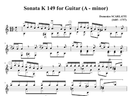 Pot exista și clauze suplimentare. Scarlatti Domenico Sonata K 149 1 Free Beumingguitar
