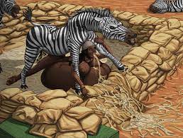 eward - COMMS OPEN - 🔞 on X: Zebra Gangbang, apparently. Commission for  anonymous. An African soldier gets a flushing of horse nut to the gut. Hi  resolution here: t.cojNwGDhrVOv #zebra #bestiality #